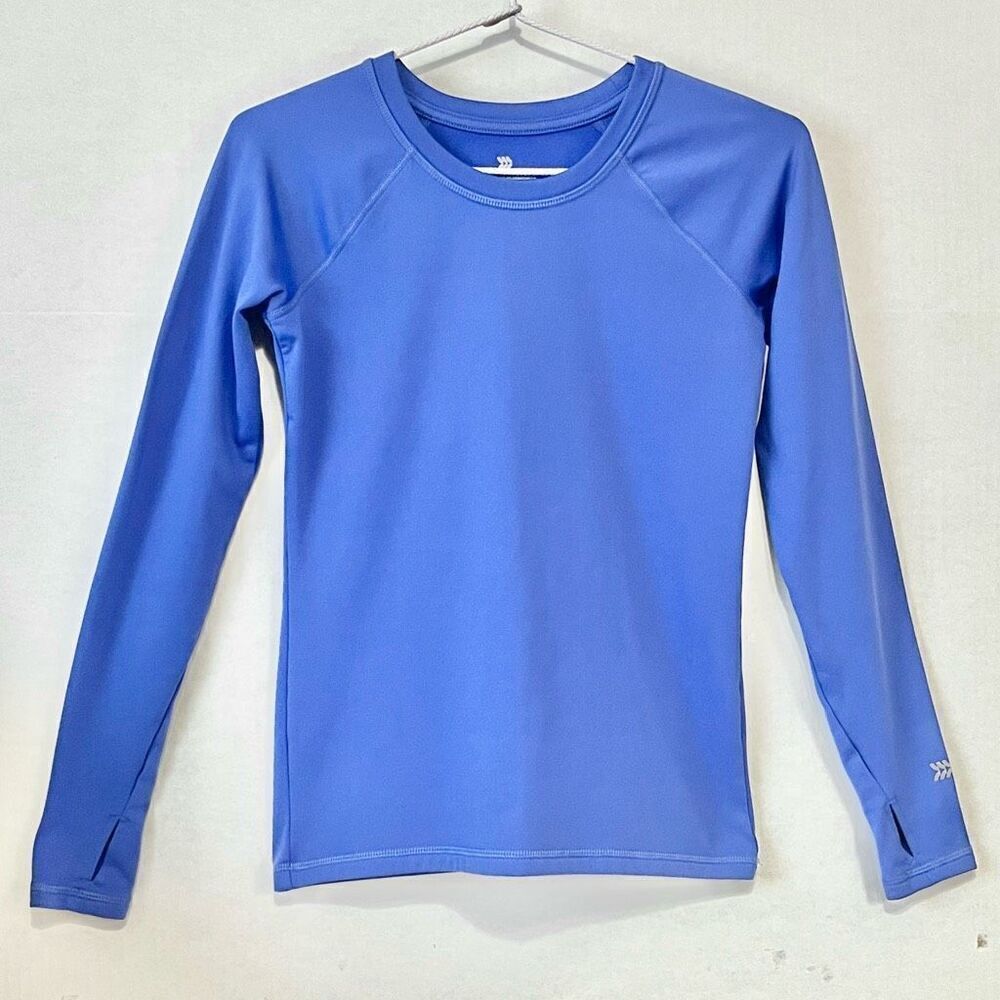 All In Motion Blue Long Sleeve Top   Girls Sz L (10-12)